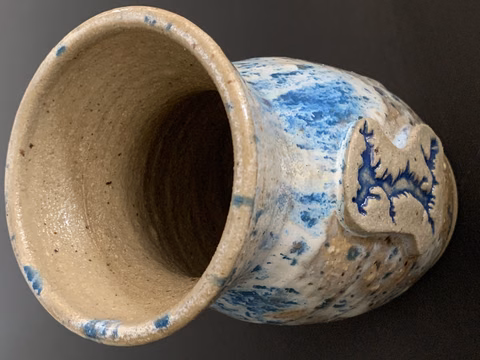 Cream and Blue Vase